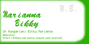 marianna bikky business card